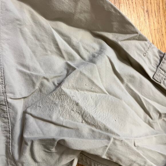 Columbia Shirt Mens Large Titanium Fishing Long Sleeve Beige - Picture 3 of 9